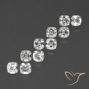 4.47 ct natürliche Klares Weiß Topas-Edelsteine, Kissen, VVS-VS