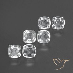 3.07 ct natürliche Klares Weiß Topas-Edelsteine, Kissen, VVS-VS