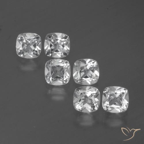 3,03 ct natürliche weißer Topas-Edelsteine, Kissenschliff, VVS-VS