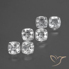 3.15 ct natürliche Klares Weiß Topas-Edelsteine, Kissen, VVS-VS