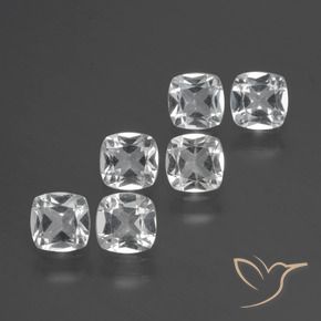 3.15 ct natürliche Klares Weiß Topas-Edelsteine, Kissen, VVS-VS