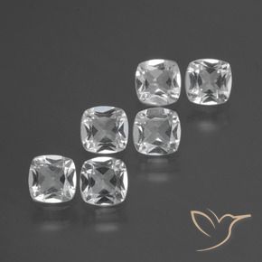 3.06 ct natürliche Klares Weiß Topas-Edelsteine, Kissen, VVS-VS