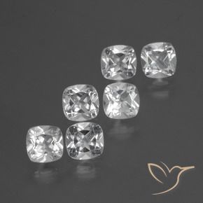 3.12 ct natürliche Klares Weiß Topas-Edelsteine, Kissen, VVS-VS