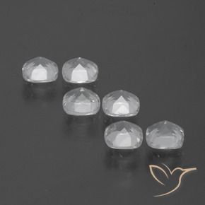 3.12 ct natürliche Klares Weiß Topas-Edelsteine, Kissen, VVS-VS
