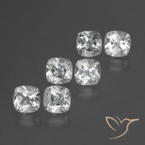 3.04 ct natürliche Klares Weiß Topas-Edelsteine, Kissen, VVS-VS