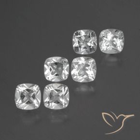 2.84 ct natürliche Klares Weiß Topas-Edelsteine, Kissen, VVS-VS