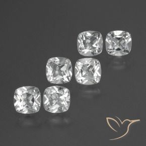 3.03 ct natürliche Klares Weiß Topas-Edelsteine, Kissen, VVS-VS