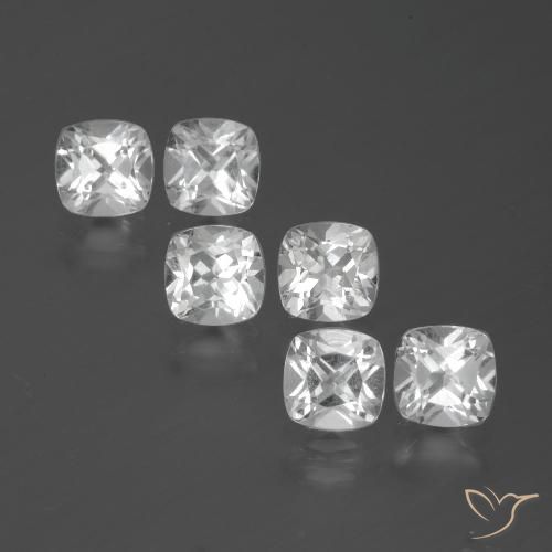 2.64 ct natürliche Weiß Topas-Edelsteine, Kissenschliff, VVS-VS