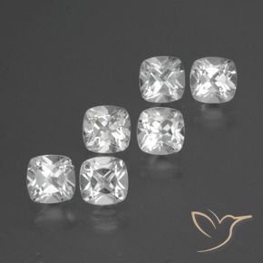 2.64 ct natürliche Weiß Topas-Edelsteine, Kissenschliff, VVS-VS