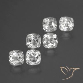 3.00 ct natürliche Weiß Topas-Edelsteine, Kissen, VVS-VS