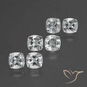 2.78 ct natürliche Klares Weiß Topas-Edelsteine, Kissen, VVS-VS