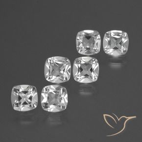 2.95 ct natürliche Klares Weiß Topas-Edelsteine, Kissen, VVS-VS