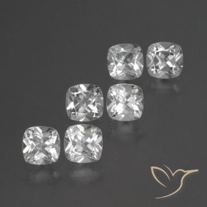 2.91 ct natürliche Weiß Topas-Edelsteine, Kissen, VVS-VS