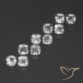 4.77 ct natürliche Klares Weiß Topas-Edelsteine, Kissen, VVS-VS