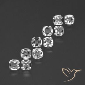 4.83 ct natürliche Klares Weiß Topas-Edelsteine, Kissen, VVS-VS