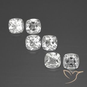 3.15 ct natürliche Weiß Topas-Edelsteine, Kissen, VVS-VS