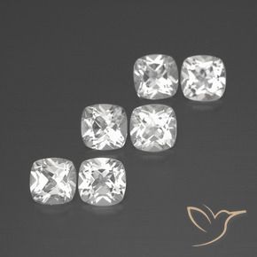 3.22 ct natürliche Weiß Topas-Edelsteine, Kissen, VVS-VS