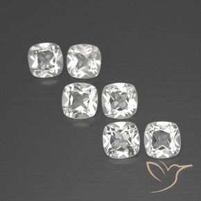 3.21 ct natürliche Weiß Topas-Edelsteine, Kissen, VVS-VS