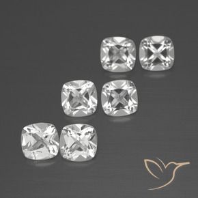 2.93 ct natürliche Weiß Topas-Edelsteine, Kissen, VVS-VS