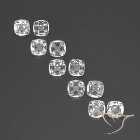 4.43 ct natürliche Weiß Topas-Edelsteine, Kissen, VVS-VS