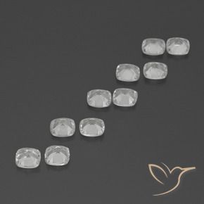 4.43 ct natürliche Weiß Topas-Edelsteine, Kissen, VVS-VS