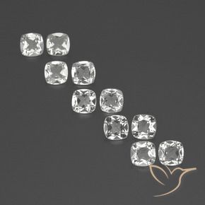 4.58 ct natürliche Weiß Topas-Edelsteine, Kissen, VVS-VS