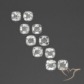 4.91 ct natürliche Weiß Topas-Edelsteine, Kissenschliff, VVS-VS