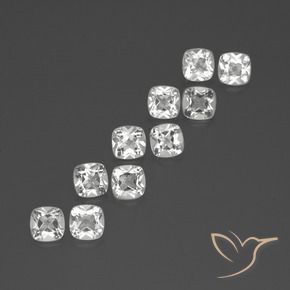 4.78 ct natürliche Weiß Topas-Edelsteine, Kissen, VVS-VS
