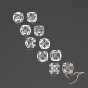 4.54 ct natürliche Klares Weiß Topas-Edelsteine, Kissen, VVS-VS