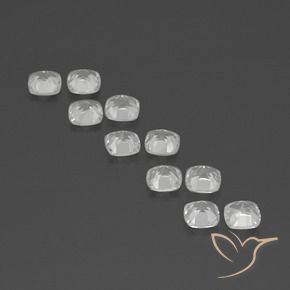 4.93 ct natürliche Weiß Topas-Edelsteine, Kissen, VVS-VS