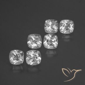3.00 ct natürliche Weiß Topas-Edelsteine, Kissen, VVS-VS