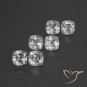 3.23 ct natürliche Klares Weiß Topas-Edelsteine, Kissen, VVS-VS