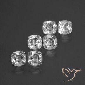 2.79 ct natürliche Klares Weiß Topas-Edelsteine, Kissen, VVS-VS