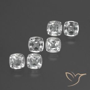 2.87 ct natürliche Klares Weiß Topas-Edelsteine, Kissen, VVS-VS