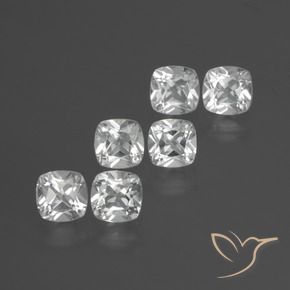 2.90 ct natürliche Weiß Topas-Edelsteine, Kissen, VVS-VS