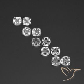 4.57 ct natürliche Klares Weiß Topas-Edelsteine, Kissen, VVS-VS