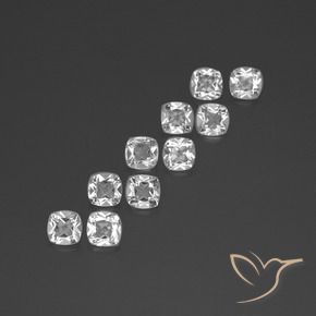 4.64 ct natürliche Weiß Topas-Edelsteine, Kissen, VVS-VS