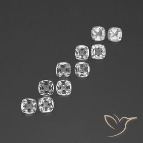4.36 ct natürliche Klares Weiß Topas-Edelsteine, Kissen, VVS-VS