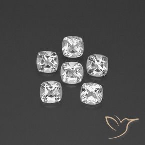 3.10 ct natürliche Klares Weiß Topas-Edelsteine, Kissen, VVS-VS