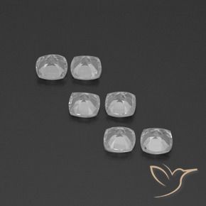 3.10 ct natürliche Klares Weiß Topas-Edelsteine, Kissen, VVS-VS