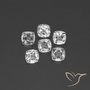 2.94 ct natürliche Klares Weiß Topas-Edelsteine, Kissen, VVS-VS