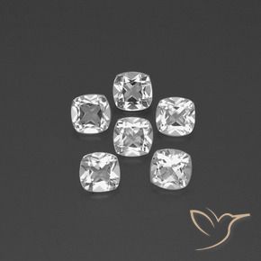2.99 ct natürliche Klares Weiß Topas-Edelsteine, Kissen, VVS-VS