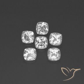3.25 ct natürliche Weiß Topas-Edelsteine, Kissen, VVS-VS