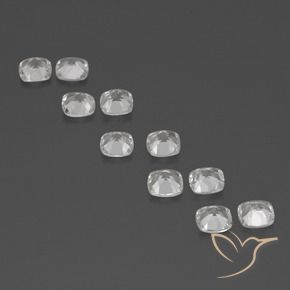 4.49 ct natürliche Klares Weiß Topas-Edelsteine, Kissen, VVS-VS