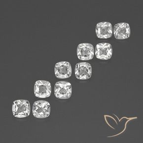 4.86 ct natürliche Weiß Topas-Edelsteine, Kissen, VVS-VS