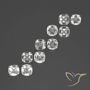 4.24 ct natürliche Weiß Topas-Edelsteine, Kissen, VVS-VS