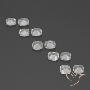 4.24 ct natürliche Weiß Topas-Edelsteine, Kissen, VVS-VS