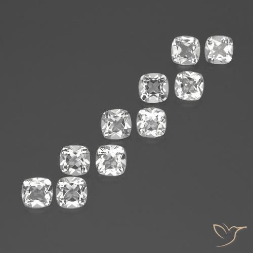 4,89 ct natürliche weißer Topas-Edelsteine, Kissenschliff, VVS-VS
