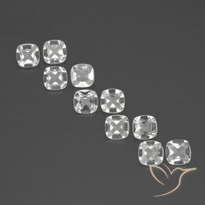 4.09 ct natürliche Weiß Topas-Edelsteine, Kissen, VVS-VS