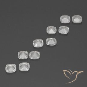 4.09 ct natürliche Weiß Topas-Edelsteine, Kissen, VVS-VS